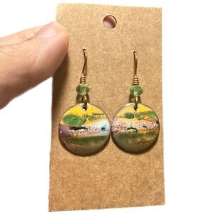 Beautiful Dangle Earrings Like a Watercolor Painting!